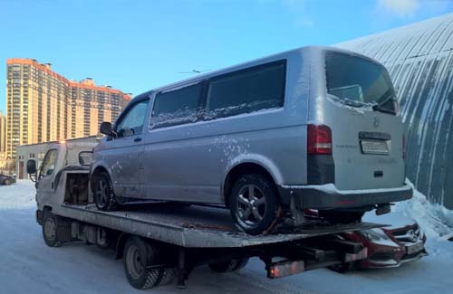 Эвакуация volkswagen transporter с Пулковского шоссе Московкого района СПб